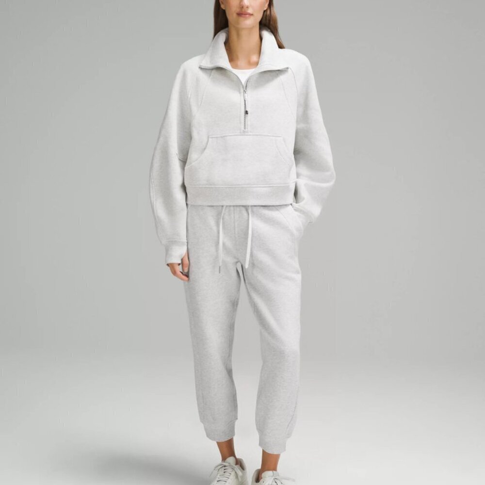 Lululemon Scuba High Rise Sweats Sweatpants Crops Gray Grey Winter Lounge